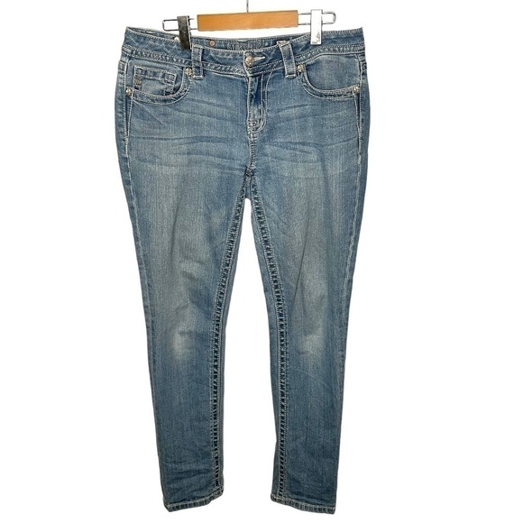 Miss Me Mid Rise Skinny Blue Jeans 💙 - Picture 1 of 14